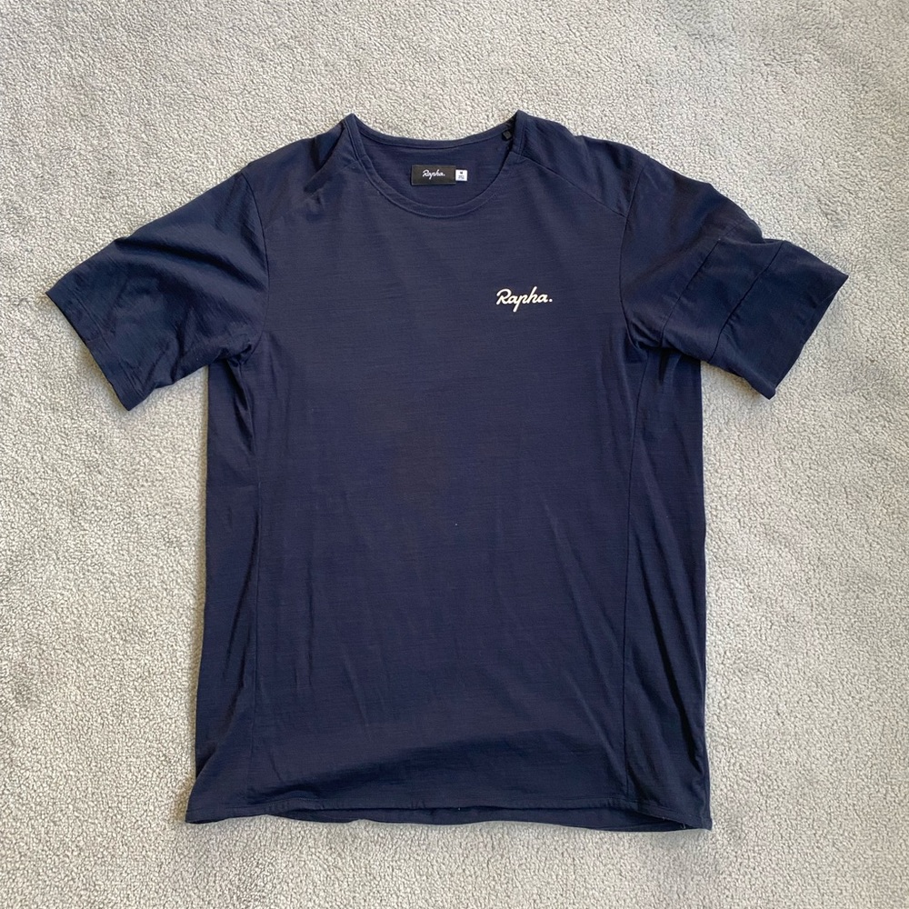 Rapha Explore Merino t-shirt navy medium cycling